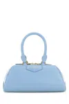 Givenchy Light Blue Leather Mini Antigona Handbag In Blue