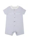 Givenchy Light Blue Romper For Baby Boy With Logo In Light Blue