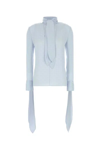 GIVENCHY LIGHT BLUE SILK BLOUSE