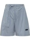 Givenchy Light Blue Stripes Shorts In Light Blue