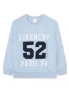 Givenchy Logo-print Cotton Jumper In Clear Blue