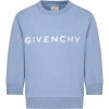 GIVENCHY LIGHT BLUE SWEATSHIRT FOR BOY WITH LOGO
