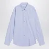 Givenchy Embroidered Logo Long-sleeved Shirt In Blue