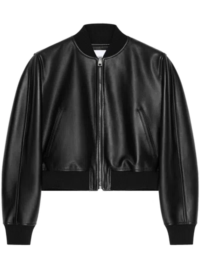 Givenchy Light Cropped Bomber In Black