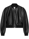 Givenchy Cropped Bomber Jacket Long Sleeves Collar In Black