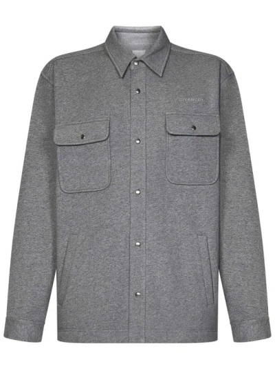 Givenchy Light Gray Cotton Shirt In Grey