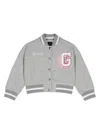 Givenchy Logo-patch Bomber Jacket In Grigio/chiaro