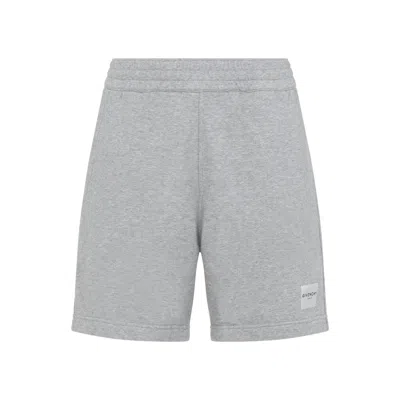 Givenchy Light Grey Cotton Short In Gray