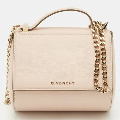 Pre-owned Givenchy Light Pink Leather Pandora Box Bag