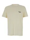 GIVENCHY LIGHT YELLOW CREWNECK T-SHIRT WITH GIVENCHY 1952 EMBROIDERY IN COTTON MAN