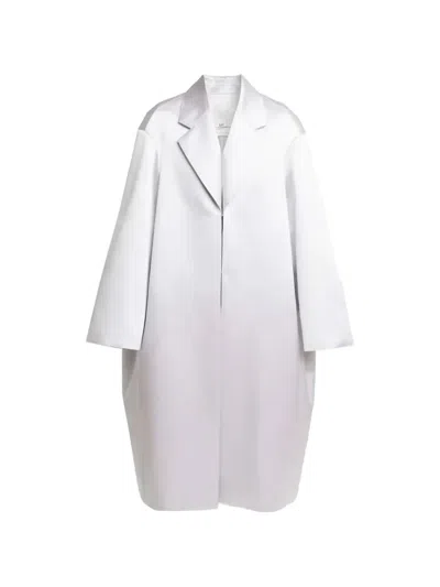 Givenchy Lighter Oversized Cocoon Coat In White