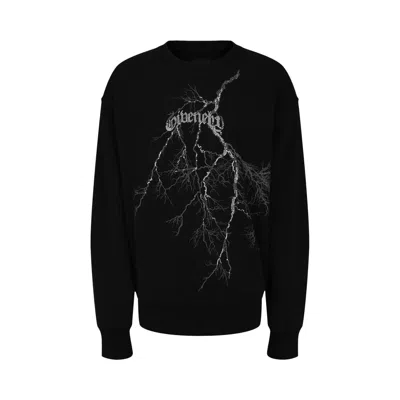 Pre-owned Givenchy Lightning Bolt Crewneck Sweatshirt 'black' | Men's Size S