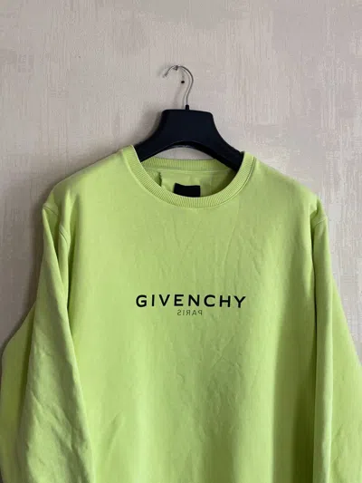 Pre-owned Givenchy Lime Oversize Sweatshirt In Lemon