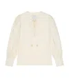 Givenchy Balloon-sleeve Lace-up Linen Shirt