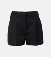 Givenchy Wool Bermuda Shorts Front Pleats Belt Loops In Black