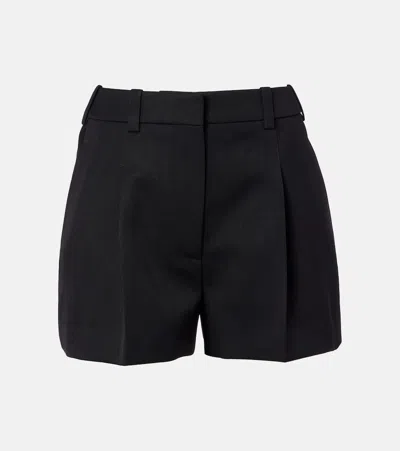 Givenchy Linen Shorts In Black