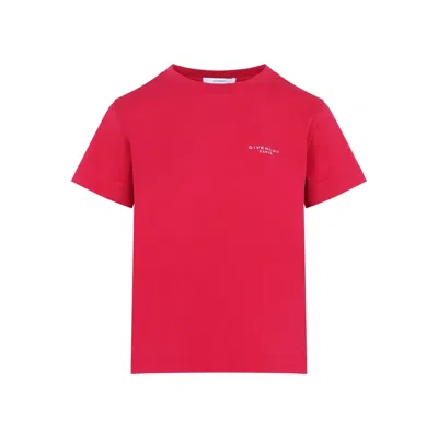 GIVENCHY GIVENCHY LIPSTICK PINK SLIM-FIT T-SHIRT