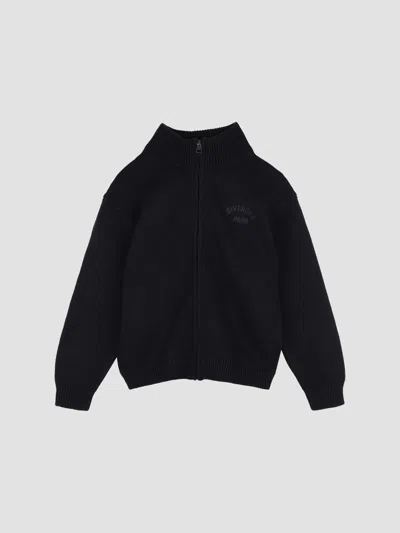 Givenchy Little Boy's & Boy's Cotton-cashmere Zip-front Cardigan In Black