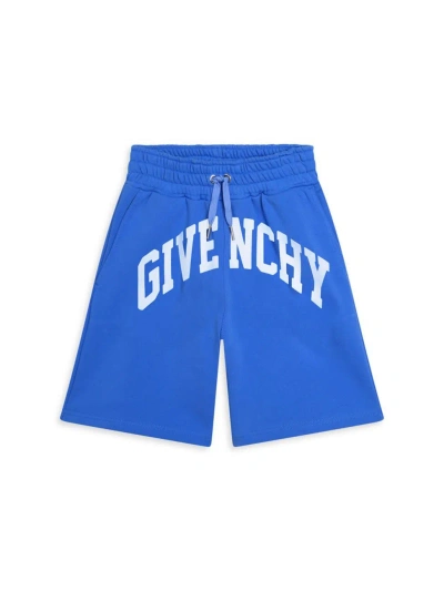 Givenchy Little Boy's & Boy's Logo Fleece Shorts In Blue
