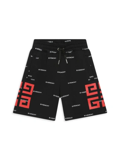 Givenchy Little Boy's & Boy's Logo Print Track Shorts In Black