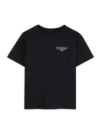 Givenchy Little Boy's & Boy's Logo-print Cotton Jersey T-shirt In Black