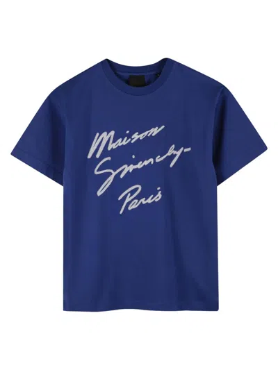 Givenchy Little Boy's Embroidered T-shirt In Blue
