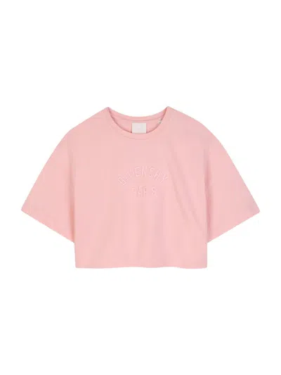 GIVENCHY LITTLE GIRL'S & GIRL'S LOGO CROP T-SHIRT