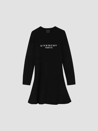 Givenchy Little Girl's & Girl's Logo Long-sleeve T-shirt Dress In Black