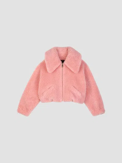 Givenchy Little Girl's & Girl's Sherpa Zip Jacket In Pink