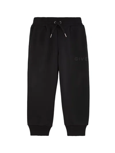 Givenchy Little Kid's Logo Fleece Joggers In Black