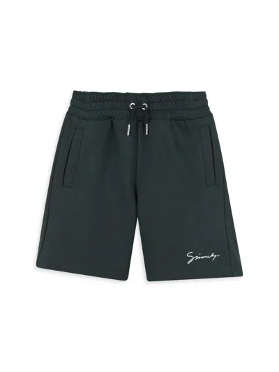 Givenchy Little Kid's Logo Sweat Shorts In Green