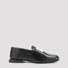 Givenchy Label Leather Loafers In Black
