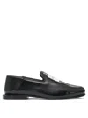 Givenchy Label Loafers In Patent Leather In Black