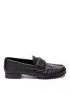 Givenchy Classic Lambskin Loafers With Ruched Detailing In Black