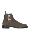 Givenchy Lock Suede Ankle Boots In Brown