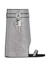 Givenchy Lock Ankle Sandals In Silver