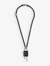 Givenchy Black Small Lock Necklace In Black