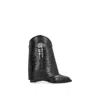 Givenchy Shark Lock Cowboy Boots In Black