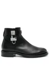 Givenchy Lock Black Leather Ankle Boots In Black