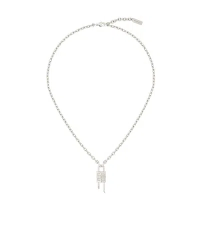 Givenchy Lock Necklace In Gray