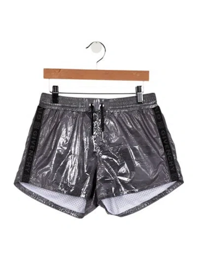 Pre-owned Givenchy Kids' Logo Accent Shorts In Grey