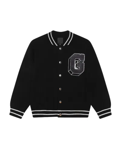 Givenchy Logo-appliqué Bomber Jacket In Black