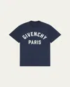 Givenchy Logo Applique Boxy T-shirt In Blue