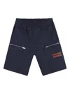 Givenchy Logo-appliqué Cargo Shorts In Blue