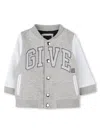 Givenchy Logo Cotton-blend Varsity Jacket In Grey