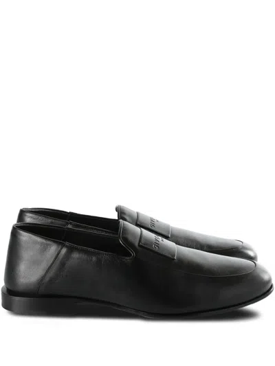 Givenchy Embossed Logo Nappa Leather Loafers In Black