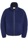 Givenchy Logo-appliquéd Fleece Jacket In Blue