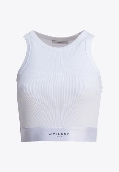 Givenchy Logo Band Cropped Tank Top In White