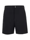 Givenchy Logo Plaque Bermuda Shorts In Black