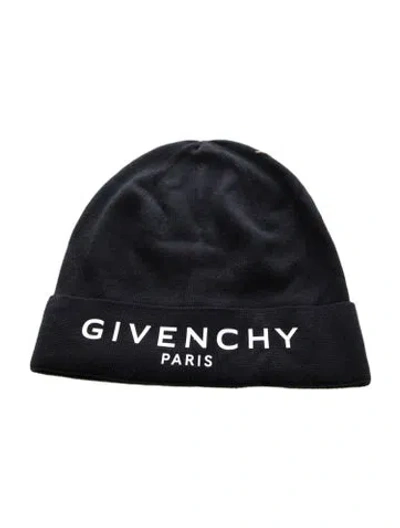 Pre-owned Givenchy Logo Beanie In Black